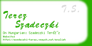 terez szadeczki business card